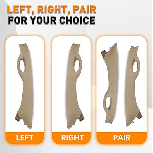 Miniatura 5 de ECOTRIC A Pillar - Manija interior derecha compatible con Ford F150 F-150 2004-2008 Reemplazo para 4L3Z-1503598-AAC Mango de agarre lateral del