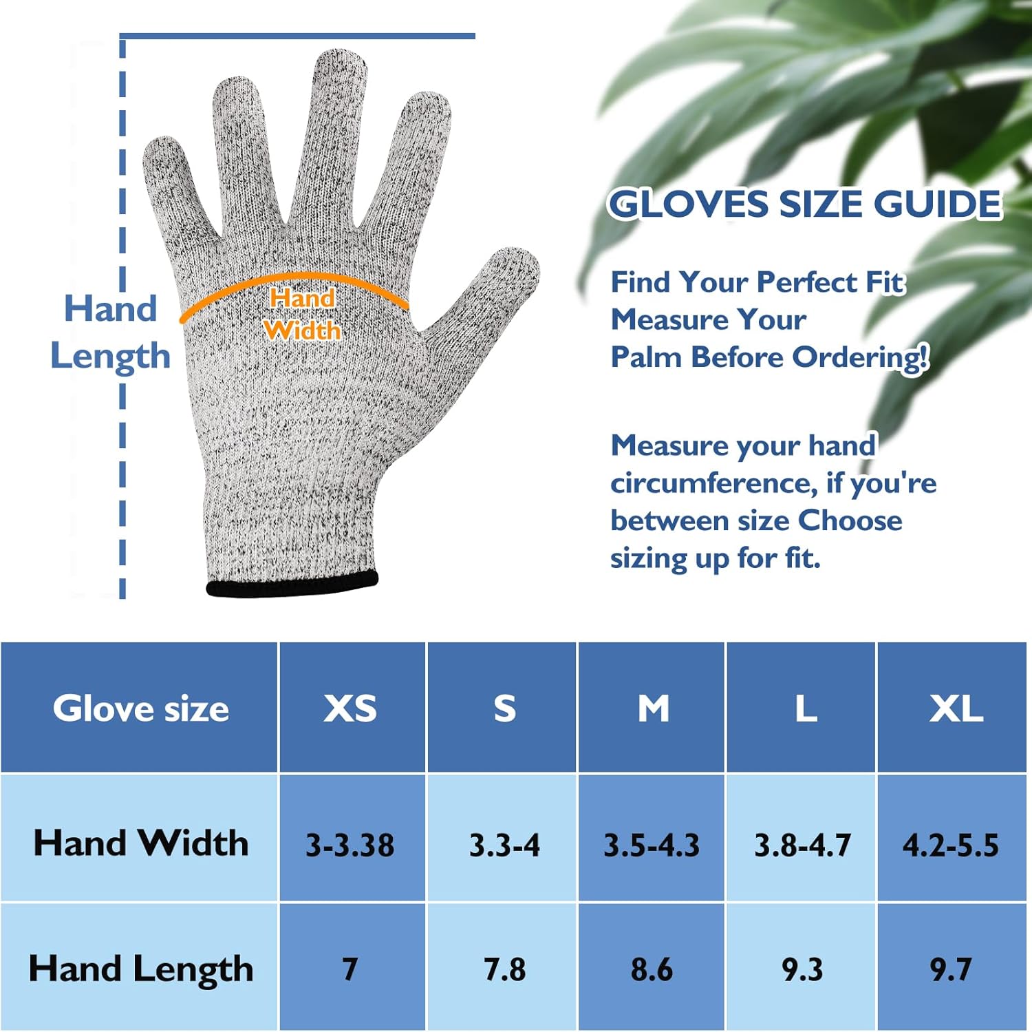 Cut Resistant Gloves, Level 5 Protection, Food Grade Safety Gloves for Mandolin Slicing, Multiple Sizes - Image 6