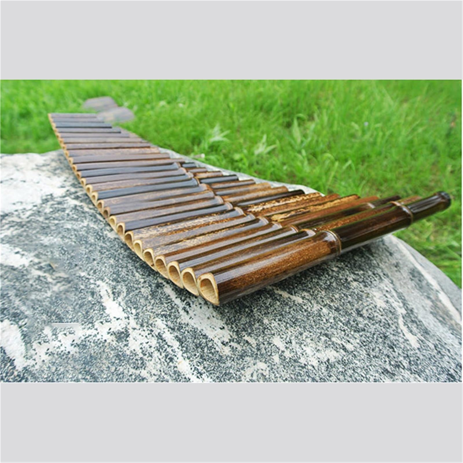 Linkshänder-Panflöteninstrument 25-Rohr-Panflöte Mit C-Stimmung Altvioletter Bambus-G-Stimmung(C)
