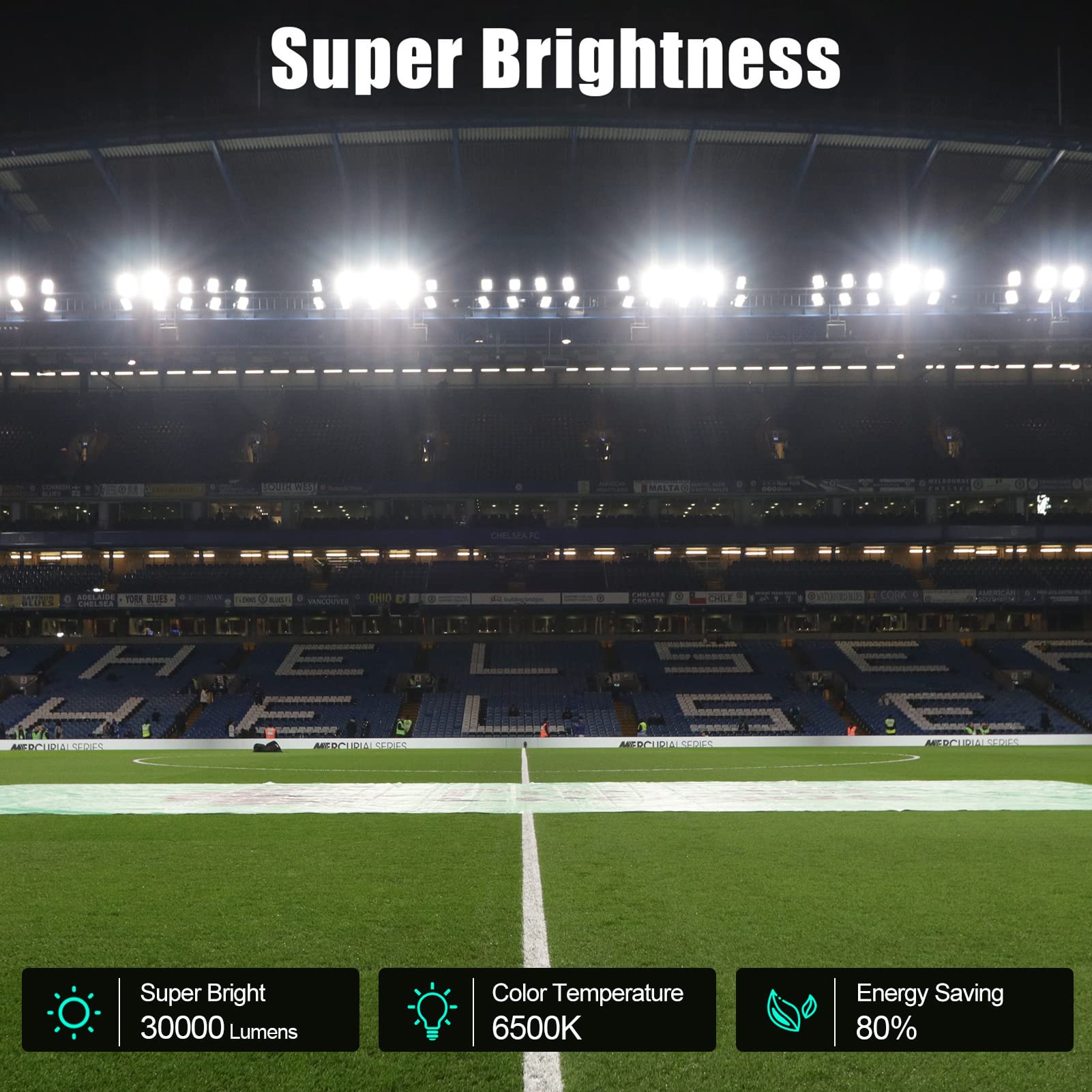 Sararoom LED Strahler Außen 300W 30000LM Fluter Flutlicht Scheinwerfer - 6500K Superhell Flutlichtstrahler Wandleuchte, IP65 Wasserdicht Außenstrahler Sicherheitsleuchte für Garten Garage Sportplatz