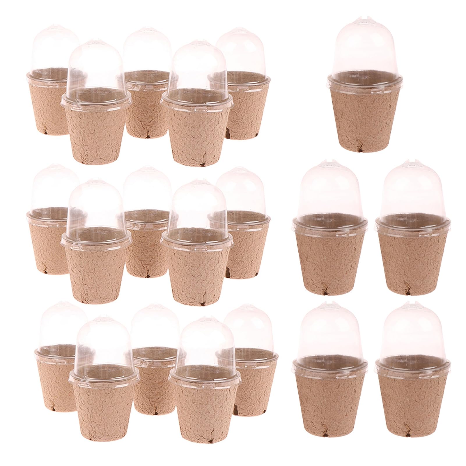 CUSROS Plant Starter Pot Garden Accessories 10/20pcs Plant Nursery Pots with Humidity Dome Eco-friendly Biodegradable Starter Pot 20PCS S