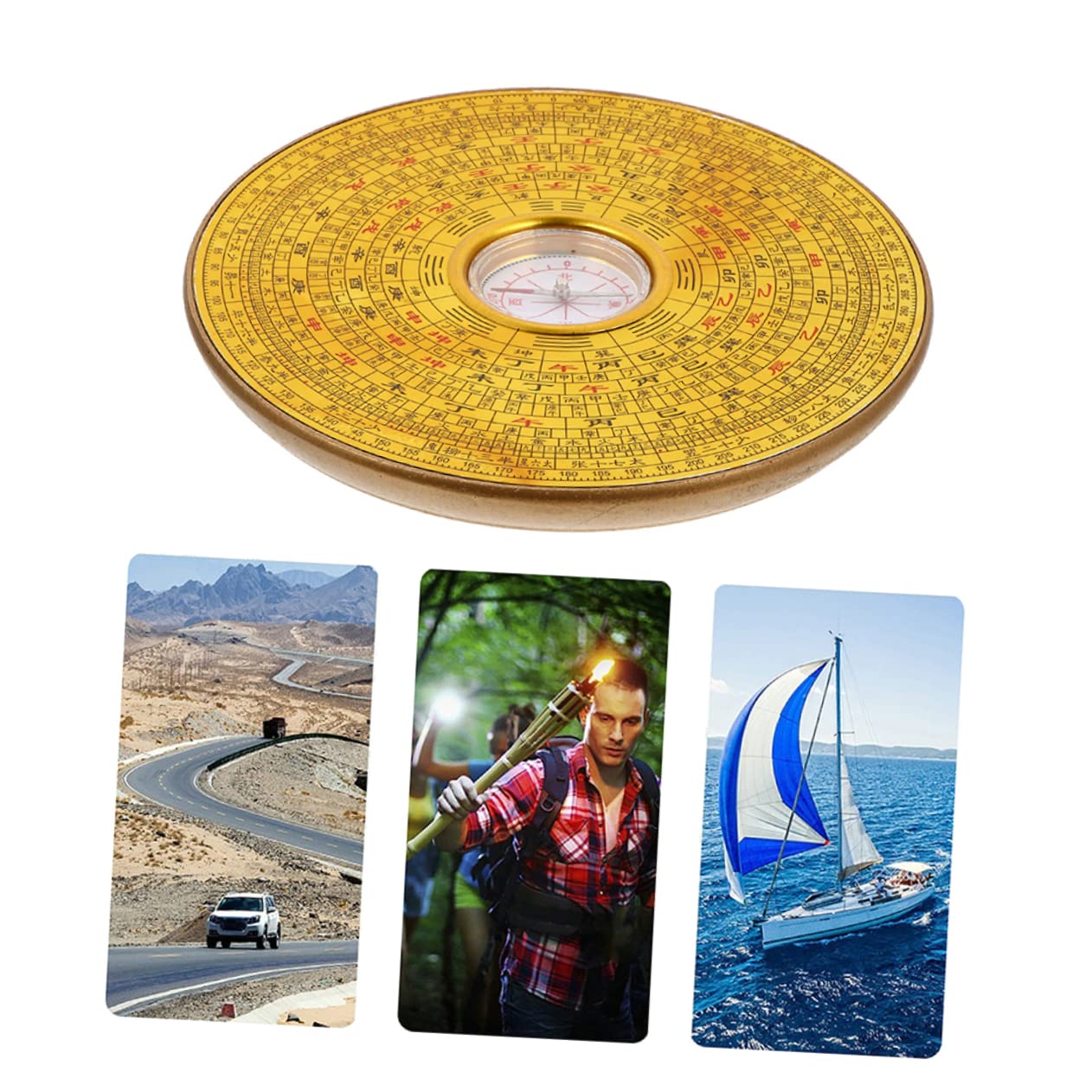 SUPVOX Boussole Instrument D'enseignement en Plein Air Boussole Randonnée Boussole Géologique Carte Course D'orientation Boussole Traditionnelle Imitation Cuivre