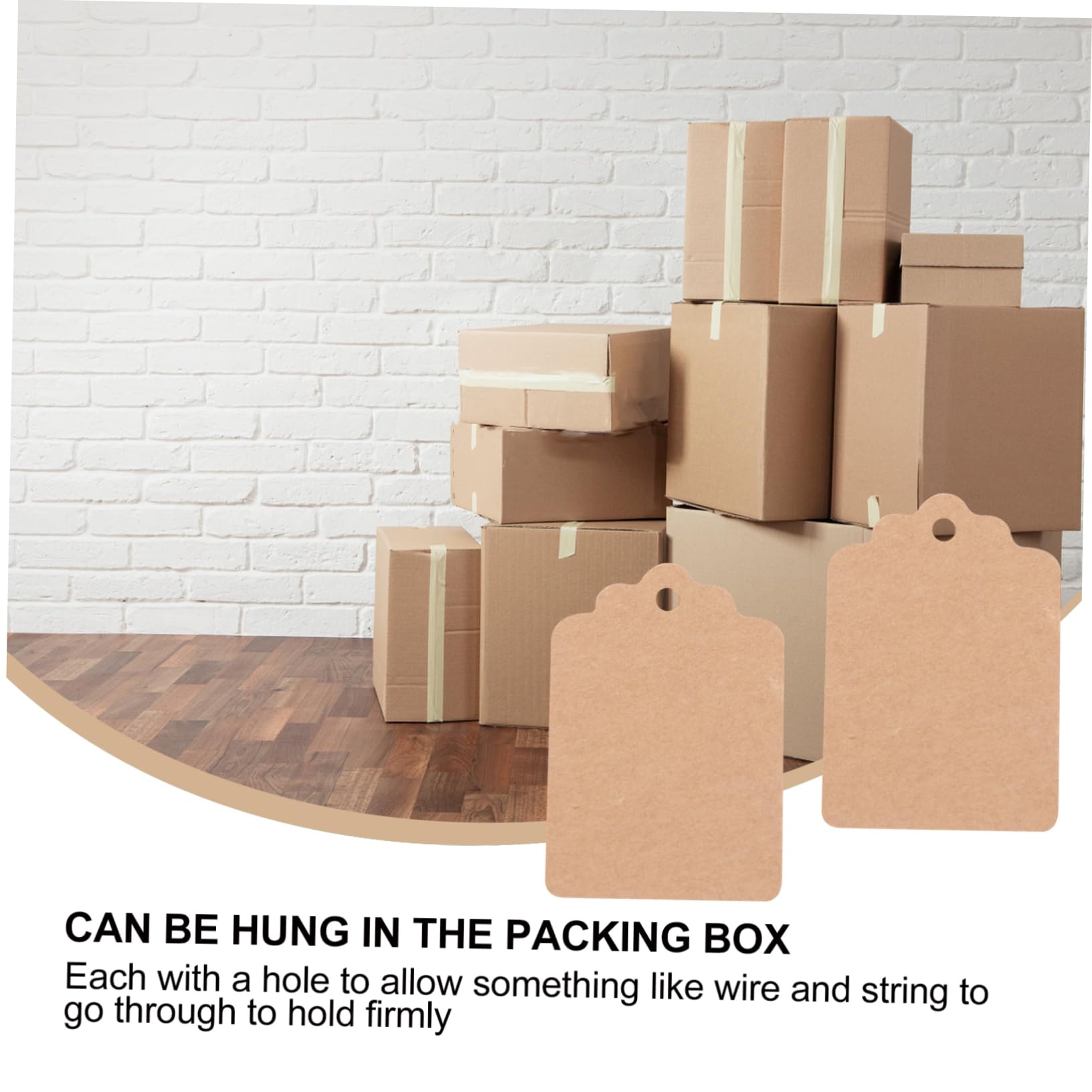 Happyyami 1000 Stück Beige Kraftpapier Anhänger Beidseitig Unbedruckt Vielseitig Einsetzbar zum Markieren und Dekorieren von Geschenkverpackungen oder Flohmarktartikel