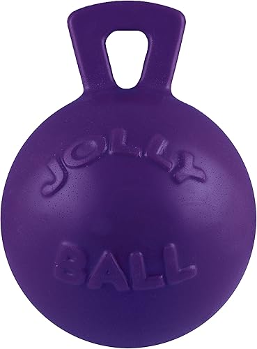 Jolly Pets Tug-n-Toss - Pelota de masticar resistente con mango, 6 pulgadas