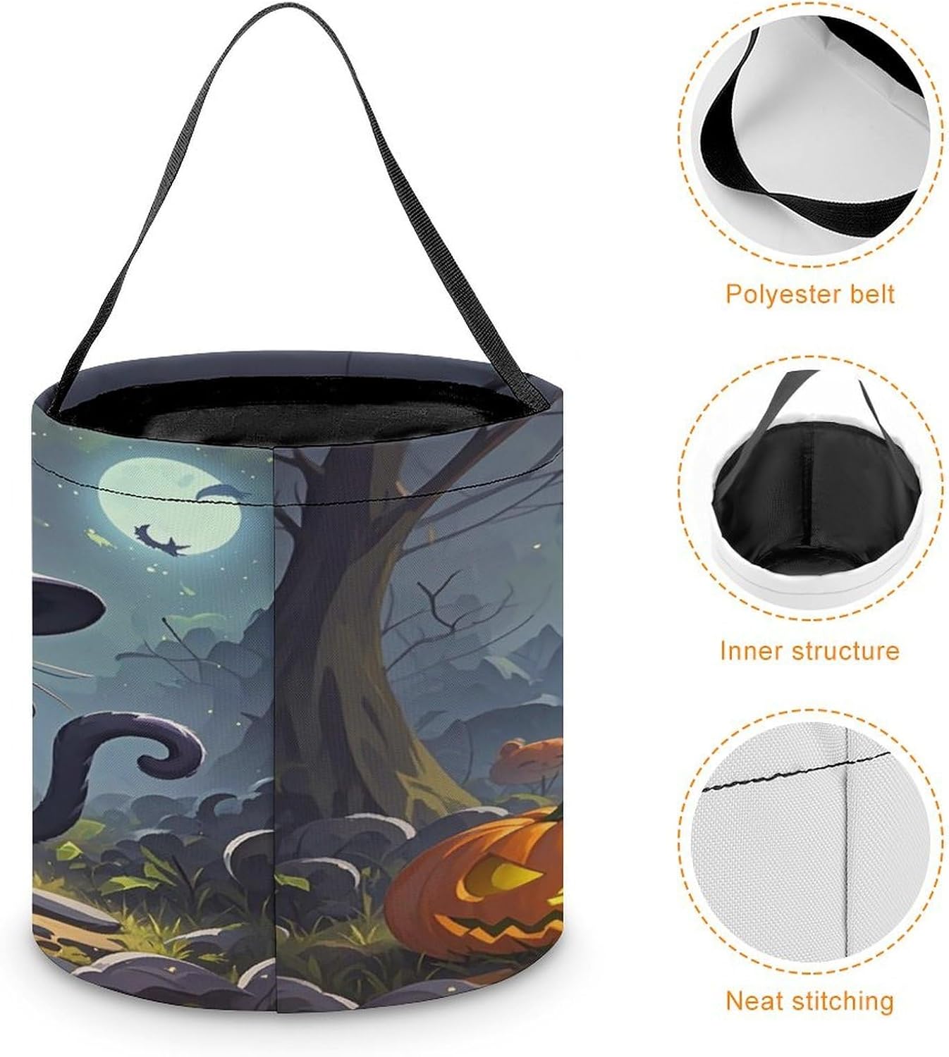 WIMMY Cat Halloween Halloween Trick Or Treat Bag for Adult image 4