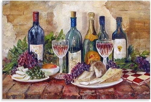 Miniatura 1 de Pósteres de comida toscana para la noche vino lienzo pósteres e impresiones de arte de pared 5 pósteres de pintura en lienzo e impresiones de arte