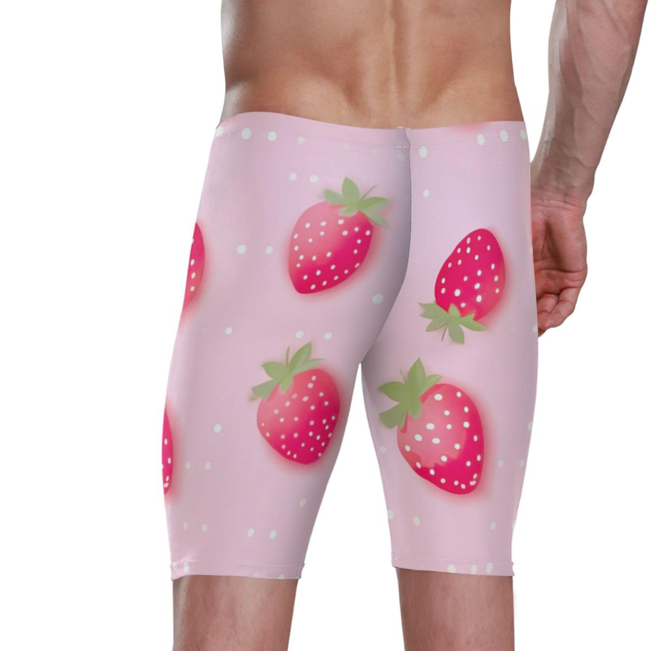 UMIRIKO Strawberry Fruit Men's Swim Jammers Swimsuit M B0400137
