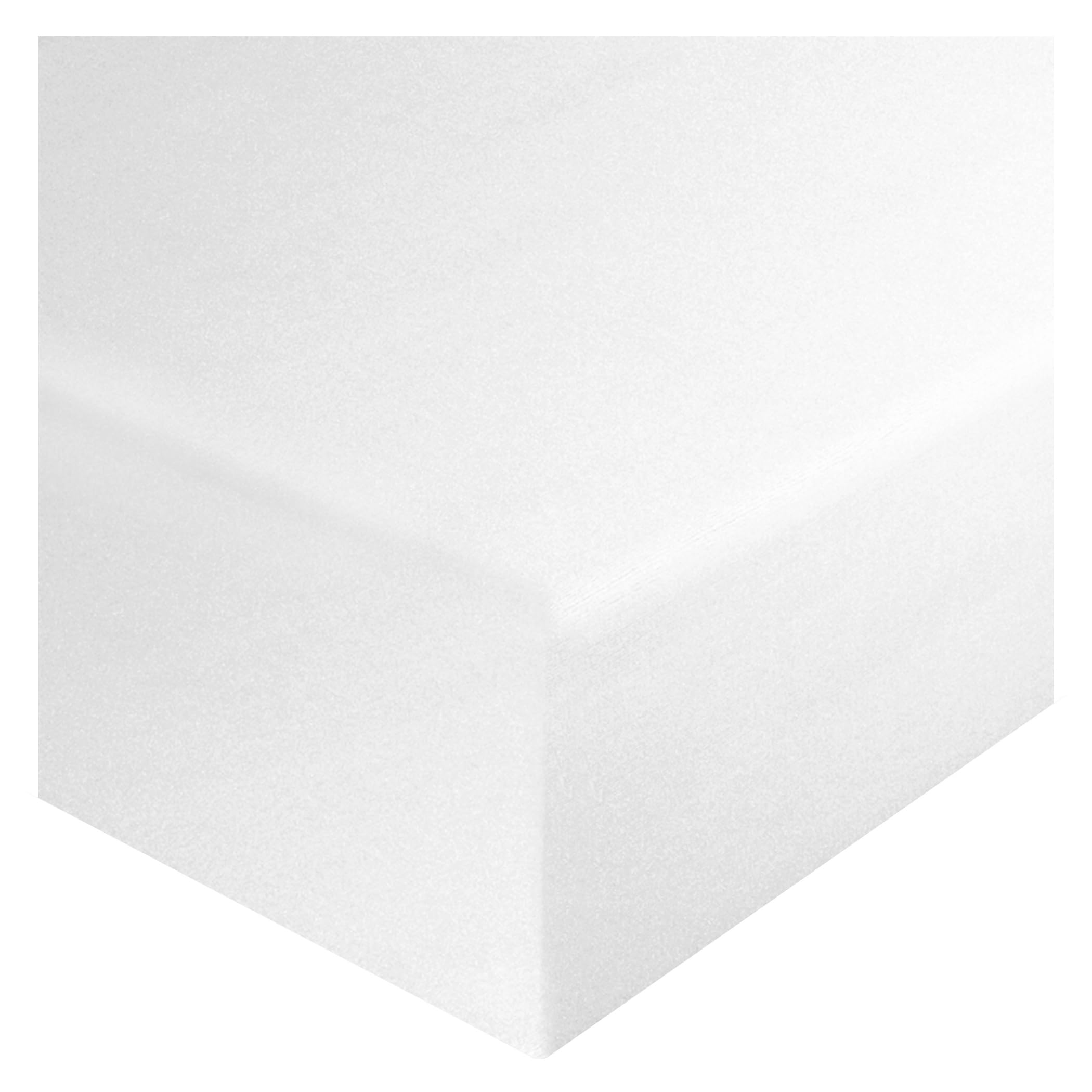 Home Ace White King Size Fitted Sheets, 152Cm X 198Cm, 10"/25Cm Deep, Poly Cotton,