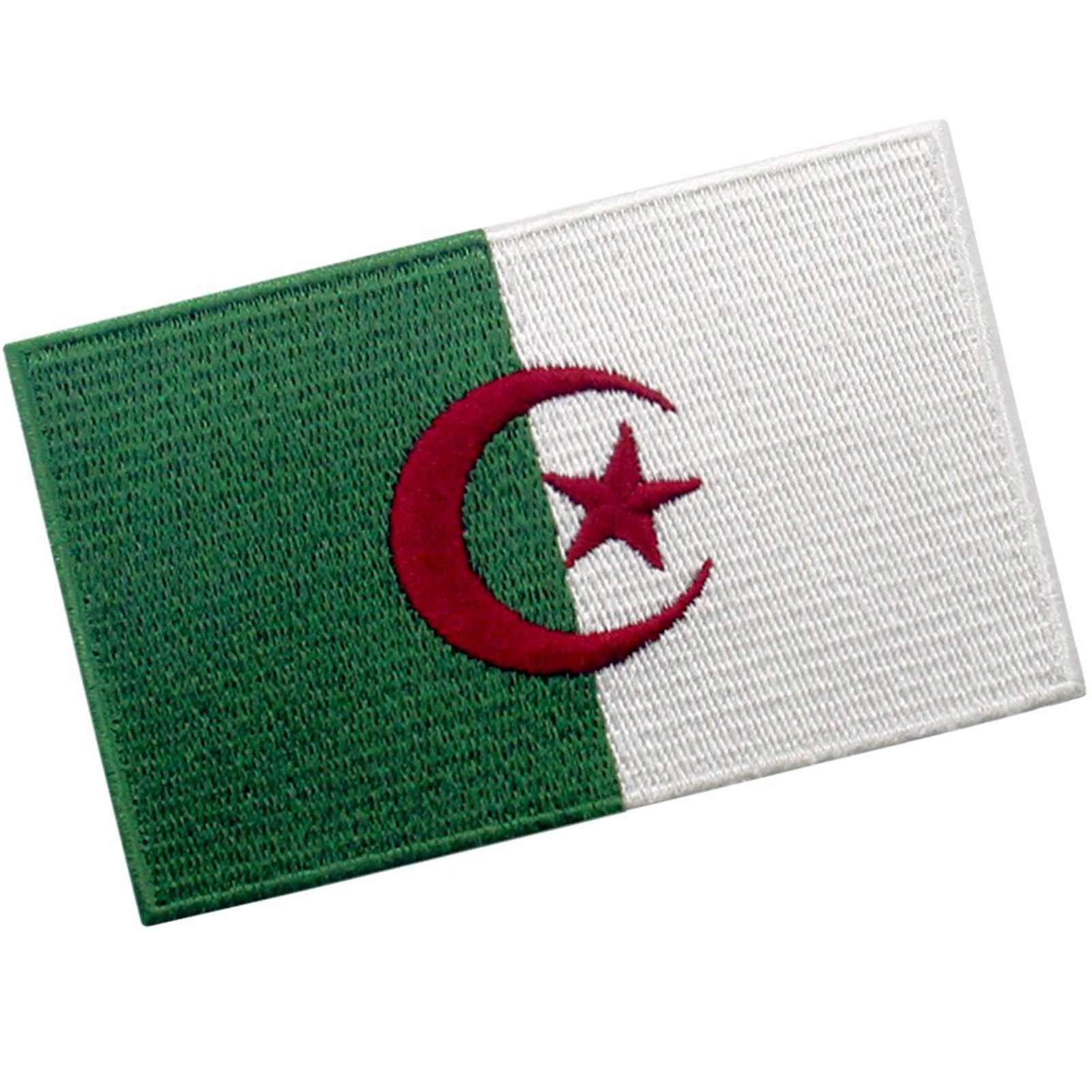 Toppa Ricamata Bandiera Algeria Termoadesiva E Cucibile – 8,6x5,6 Cm