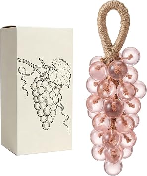 20 Piece Grape Soap, Grape Soap on a Rope, Soaps with Grapes Fragrance, In Gift Box, Grapes Soap on a Rope for Gentle Cleansing and Refreshing Experience