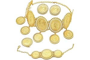 24K Gold Plated Coin Jewelry Set