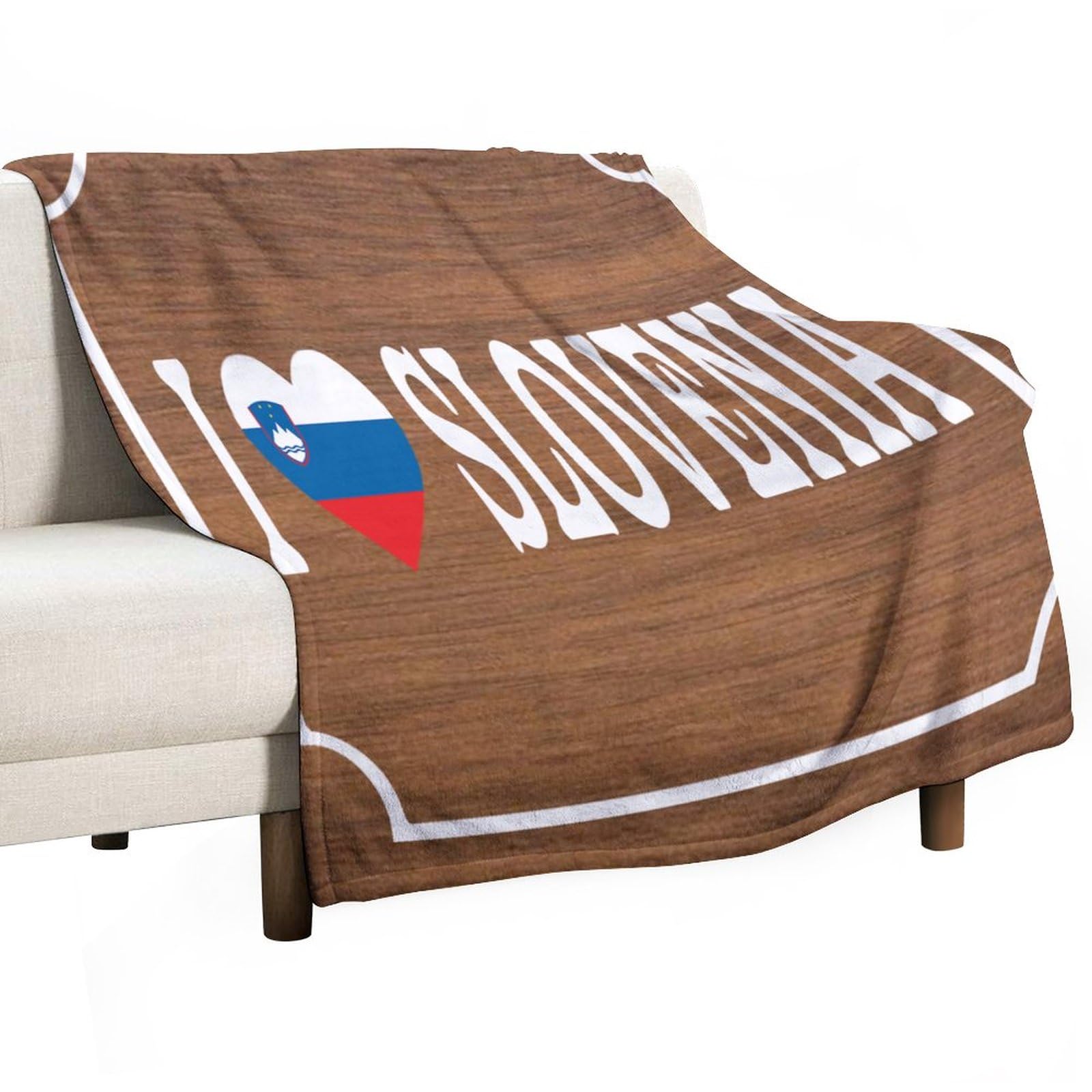 Couverture de lit Slovénie 178x203cm plaid chaud léger drapeau étatique décoratif