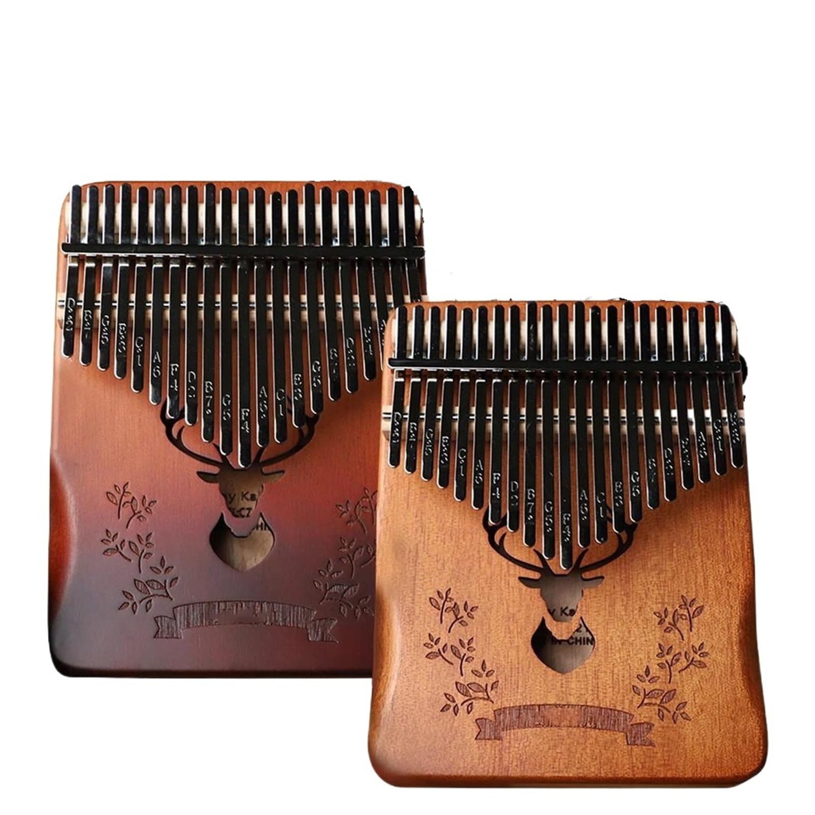 Pianino Kciukowe Kalimba Kalimba 21-klawiszowe Pianino Kciukowe W Tym Futerał Młotki Stroikowe Profesjonalny Instrument Pianina Kciukowego(B)