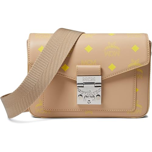 MCM Color Splash Logo Crossbody Small Croissant One Size