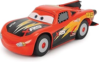 Dickie Toys RC Cars Lightning McQueen Rocket Racer Auto radiocomandata RC Auto giocattolo con funzione turbo con cavo di ricarica USB, scala 1:24, 17 cm, rosso