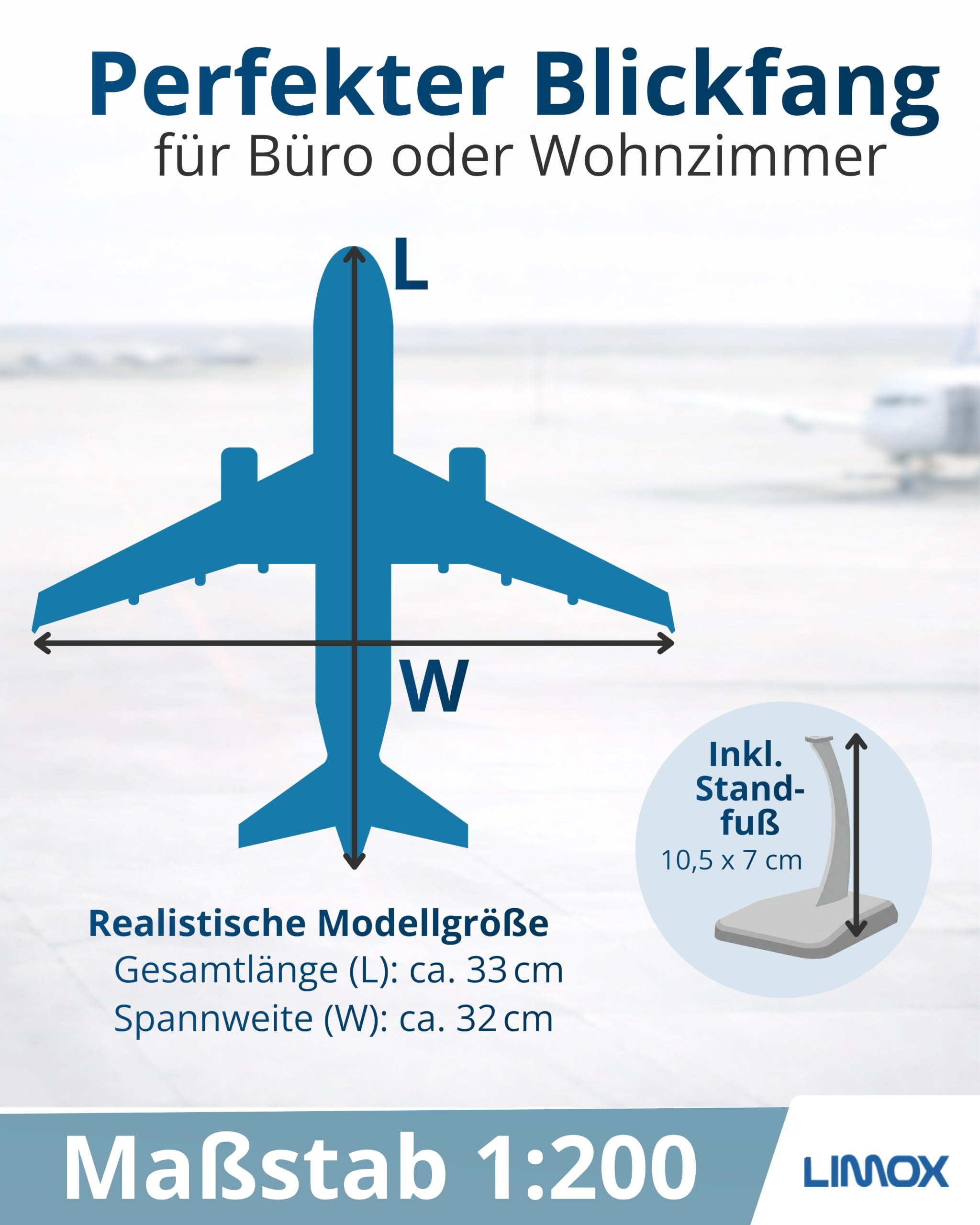 Limox Airbus A350-900 Lufthansa D-AIXI Dortmund 1:200 Modellflugzeug