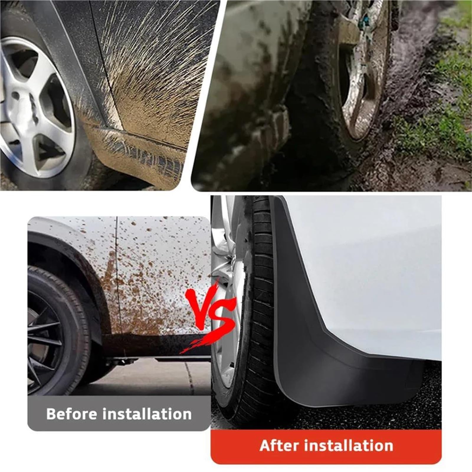 SCSTHRCRA Schmutzfänger Für Mercedes EQA H243 2024-2025 - 4-tlg. Set