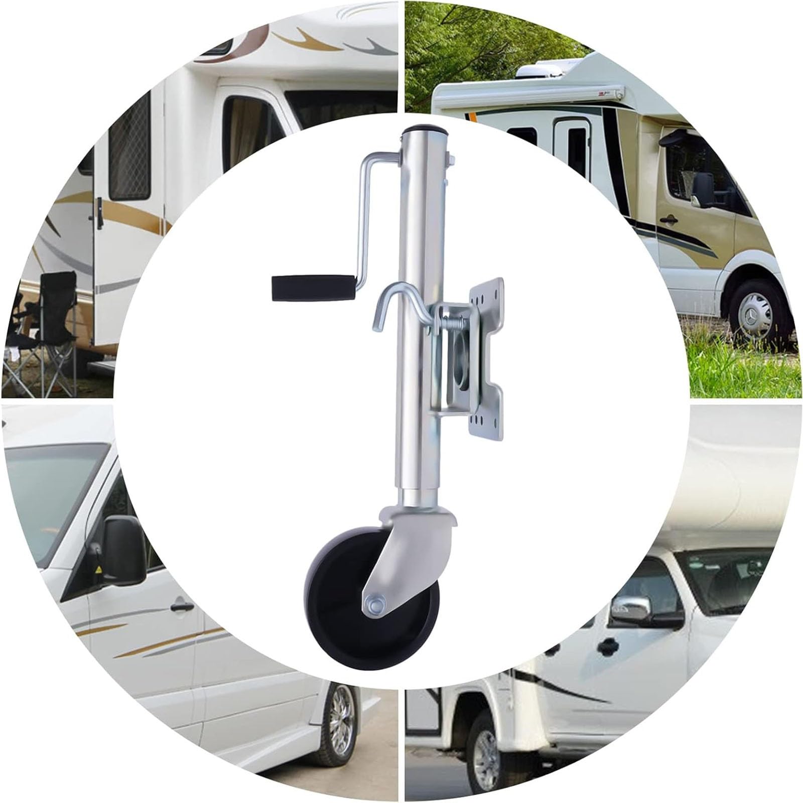 Stützrad Anhänger - Automatikstützrad Anhängerstützrad, Schweres Anhängerrad, 1200 Pfund Auto-Stützrad Für Wohnwagen, Wohnmobil, Wohnwagen, Anhänger, Stuhlräder Mit 200 Mm Metallfelge