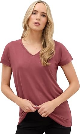 Long Tall Sally LTS Premium Tall V-Neck Modal T-Shirt Grey
