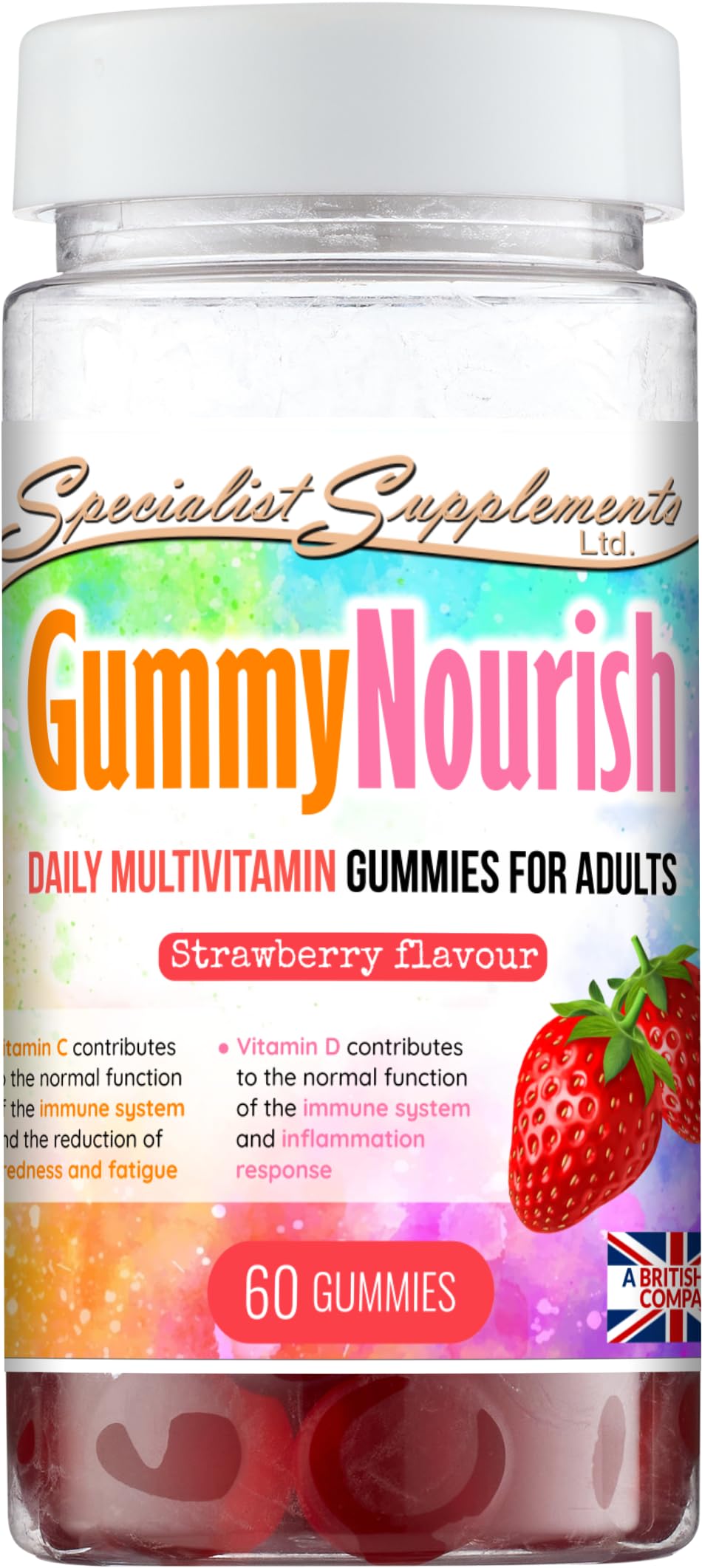 Specialist Supplements GummyNourish (Adult multivitamin chewable Gummies), 60 Gummies