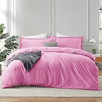 Vista 19 de Hearth & Harbor Funda de edredón de color blanco roto tamaño King: juego de funda de edredón de 3 piezas, fundas de edredón suaves de doble