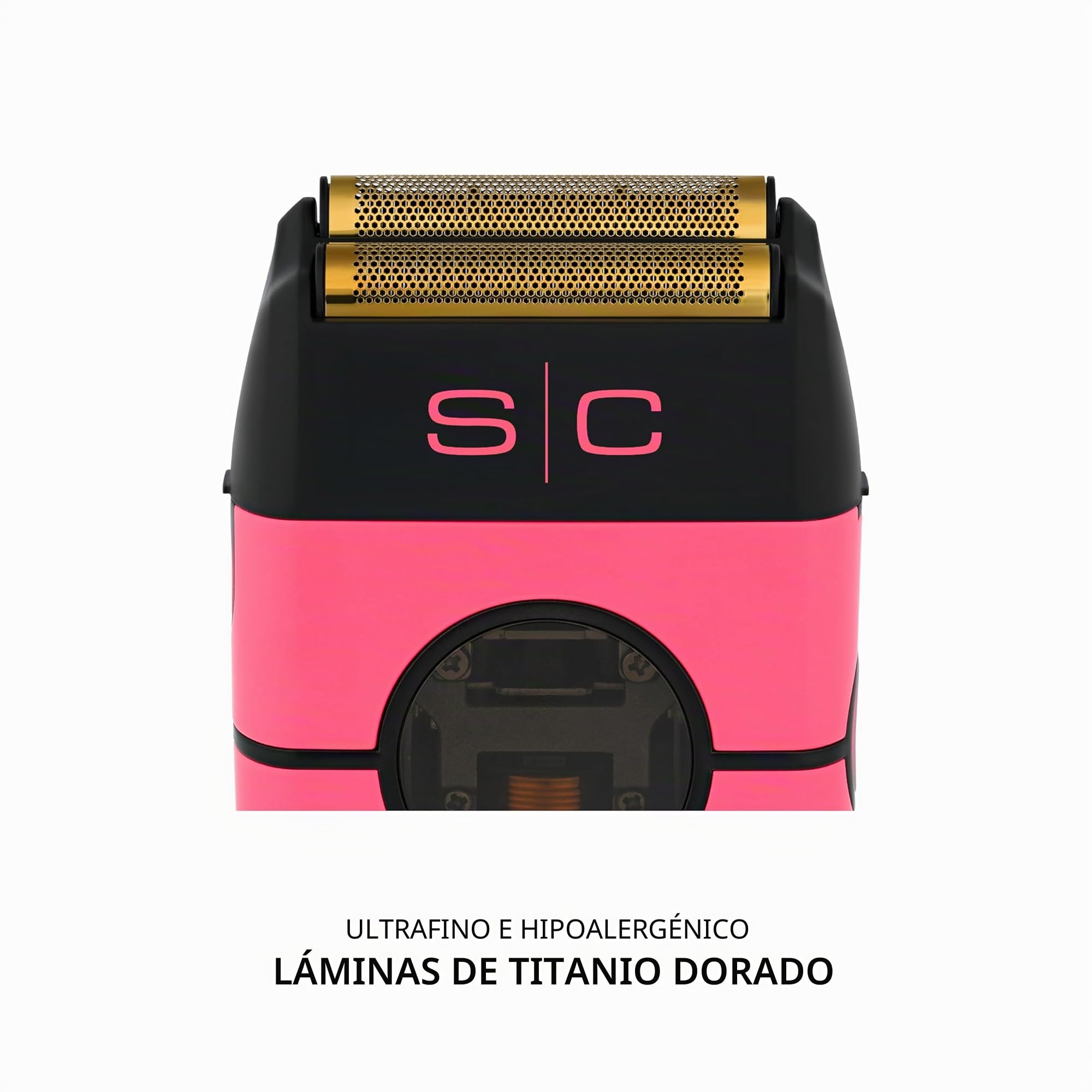 Stylecraft Instinct Afeitadora Eléctrica Profesional para Hombre by Gamma Più, Barba y Pelo, 150 min Autonomía Sin Cable, Maquinilla de Afeitar de Viaje, Cable USB Tipo C, Cuerpo Metálico (Rosa)