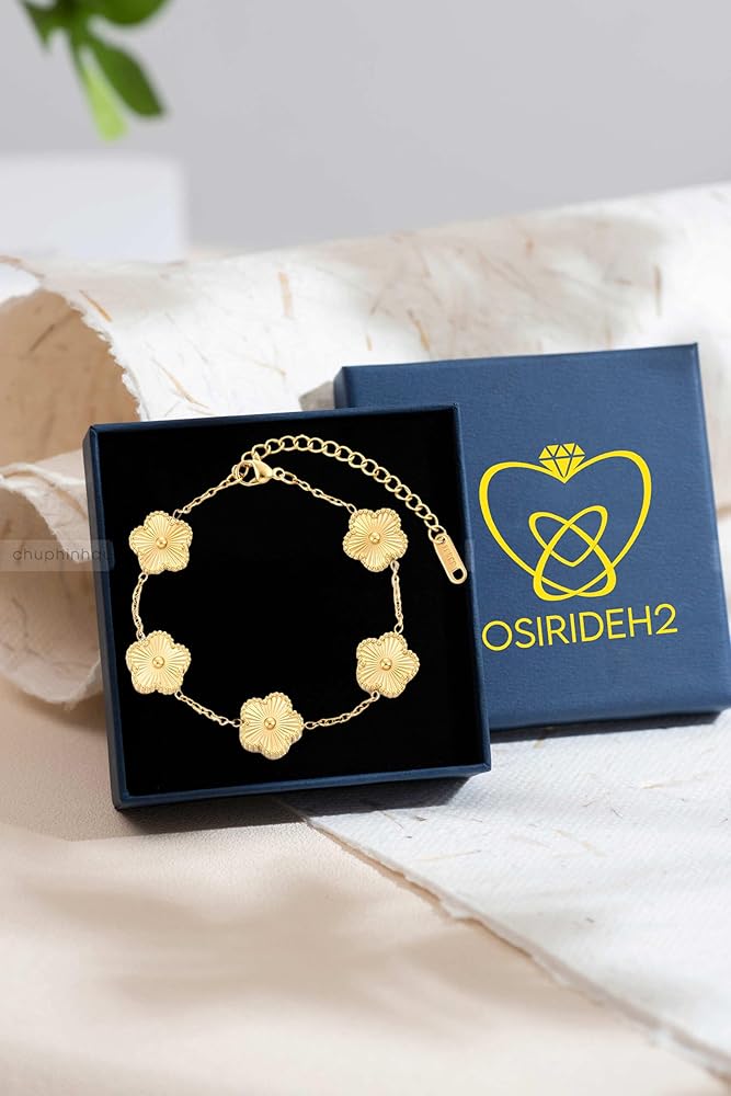 Amazon.com: OSIRIDEH2 Four Leaf Clover Bracelets For Women