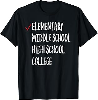 Check Mark Elementary Graduate Tee Art 6th Grade Graduation T-Shirt