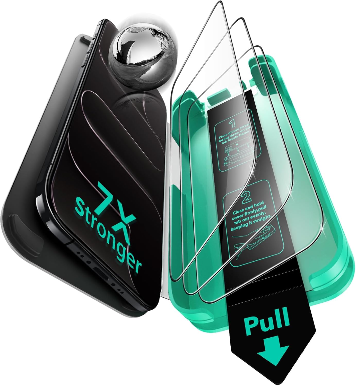 ESR iPhone Air ガラスフィルム 3枚 9H越え 7倍強化 米軍規格航空材料 自動吸着 Armorite超強化ガラス