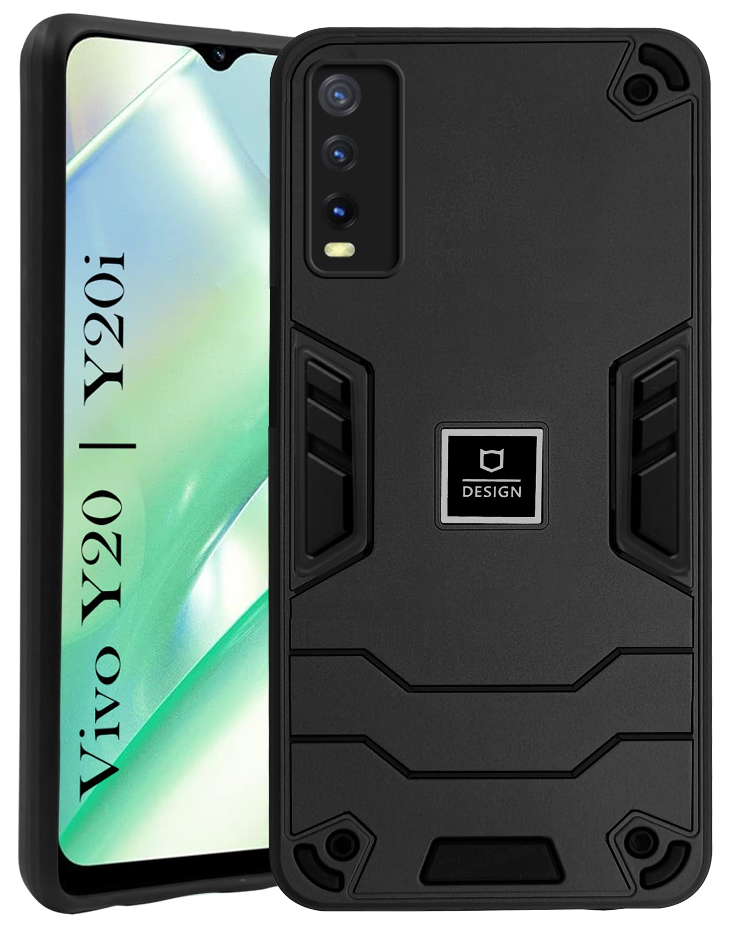 Jkobi Back Cover Case for Vivo Y20 | Y20i (Lightweight Hybrid Armor Shockproof Polycarbonate| Slim Black) (B0C1771Z9G) Amazon Price History, Amazon Price Tracker