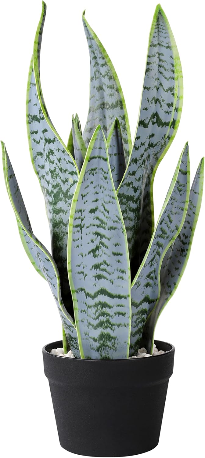DUZYXI 22.5" Artificial Snake Plant Faux Sansevieria Plants