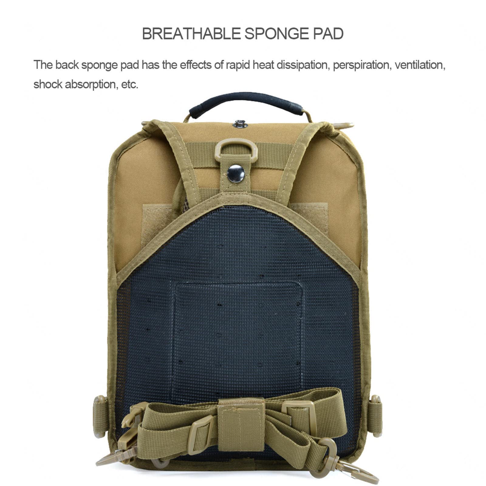 REEBOW GEAR Borsa a Tracolla Tattica Borsa Molle Tattica Esterna edc Pettorale per Uomo Donna,Green
