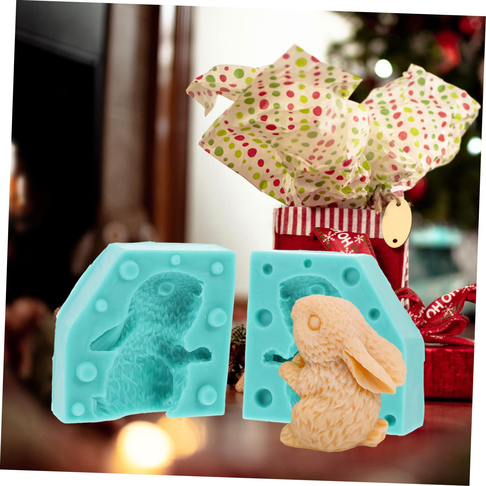 NUOBESTY Juego De 3 Moldes De Silicona Con Forma De Conejo Para Hacer Gomitas Decoración De Mini Moldes Para Velas Y Galletas Calcomanías De Pared Con Suculentas Y Calabazas