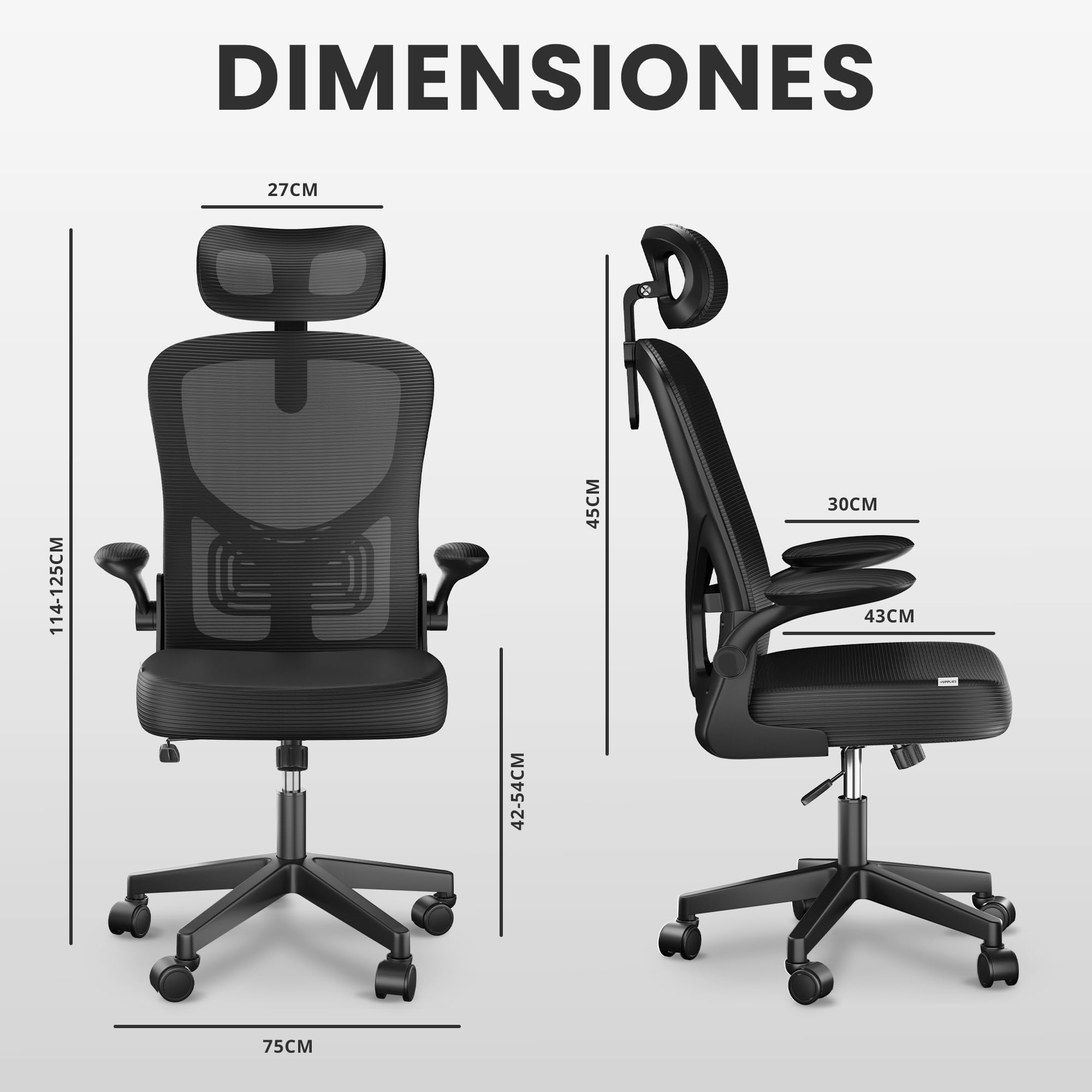 JUPPLIES Silla Escritorio Ergonómica