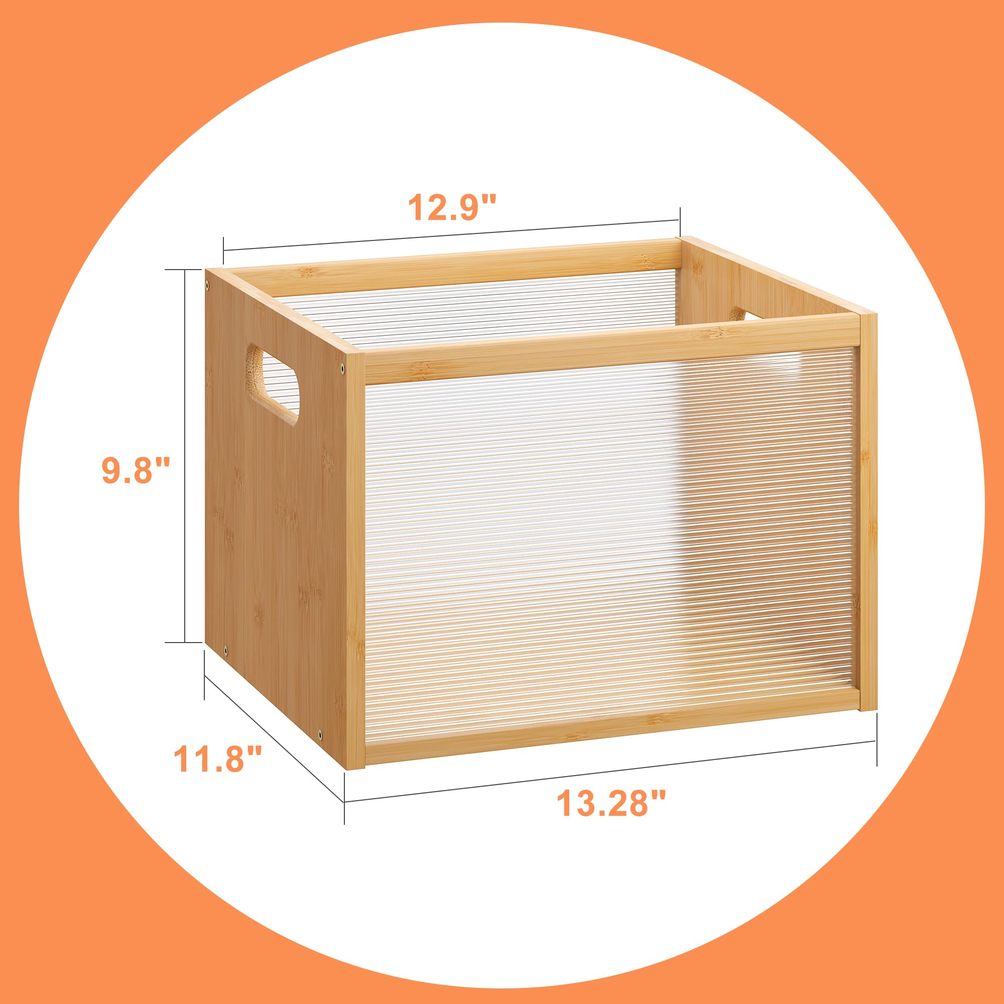 GHWIE Soporte de almacenamiento de discos LP, caja de almacenamiento de discos visible con asa, ideal para almacenar discos de vinilo/álbumes, carpetas, libros, juguetes y ropa