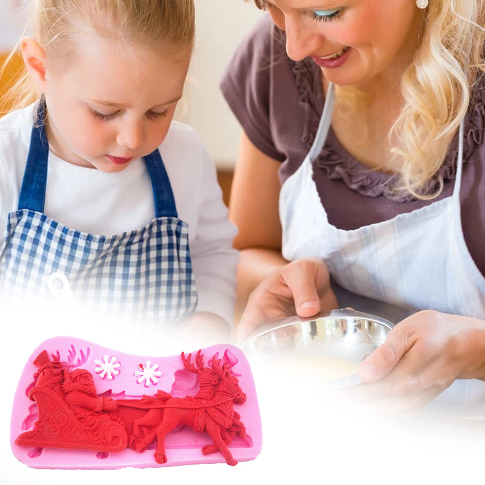 Stampo In Silicone Per Torta E Cioccolato A Forma Di Alce Di Babbo Natale – Dimensioni 13x7,5x1,5 Cm – Adatto A Forno, Microonde E Lavastoviglie – 1 Pezzo (colore Casuale)