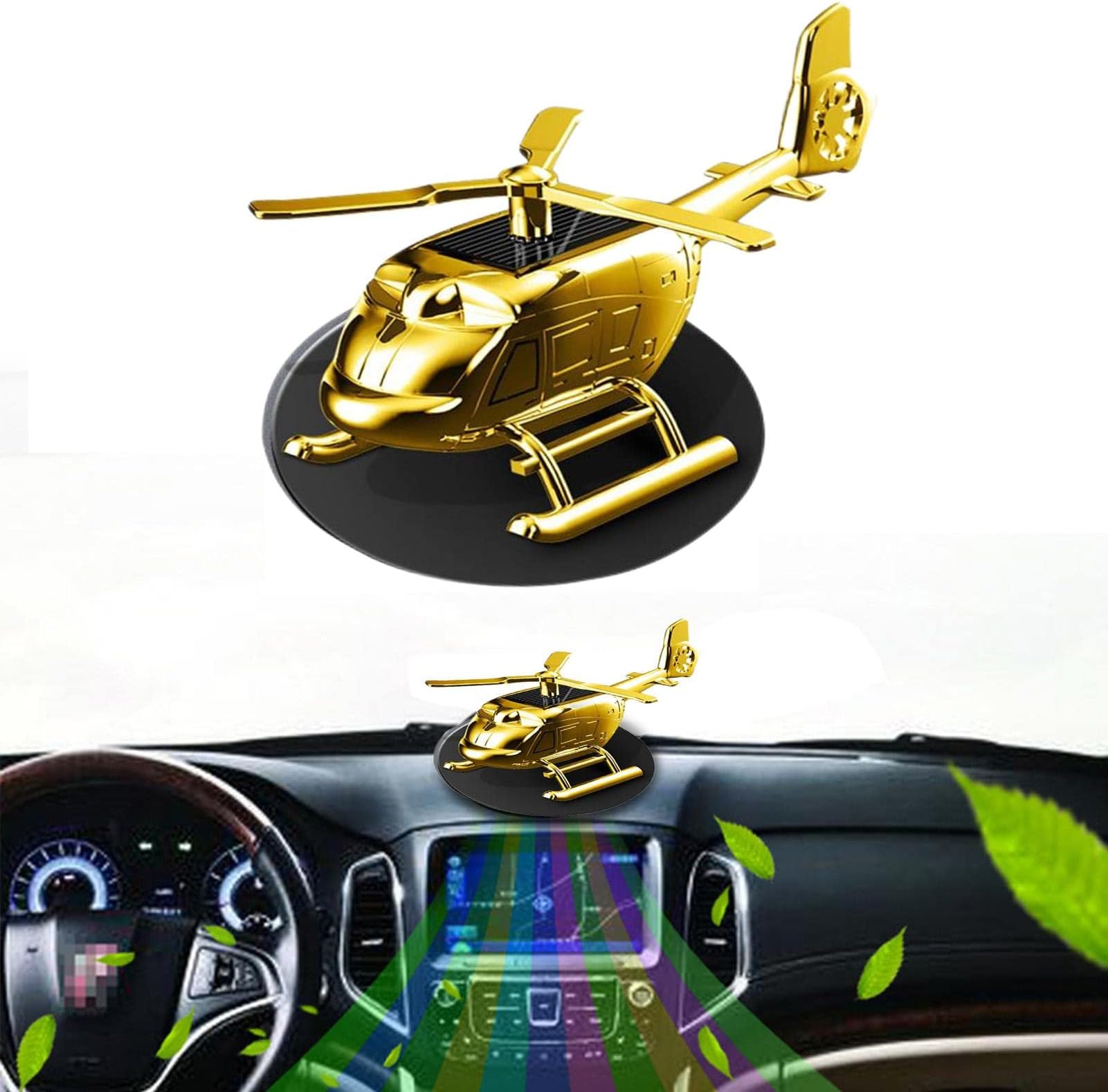 PROKTH Car Air Fresheners 2022 Car Solar Rotating Helicopter Airplane Perfume Ornament Creative Automotive Solar Airplane Aromatherapy, Car Fragrance Diffuser, Gifts for Women Man