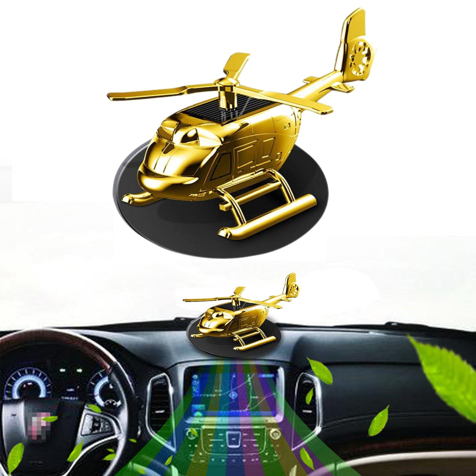 PROKTH Car Air Fresheners 2022 Car Solar Rotating Helicopter Airplane Perfume Ornament Creative Automotive Solar Airplane Aromatherapy, Car Fragrance Diffuser, Gifts for Women Man