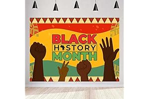 Black History Month Backdrop 9x6ft