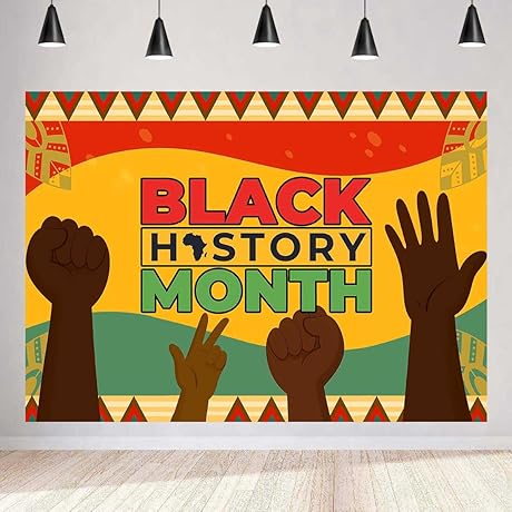 Black History Month Backdrop 9x6ft