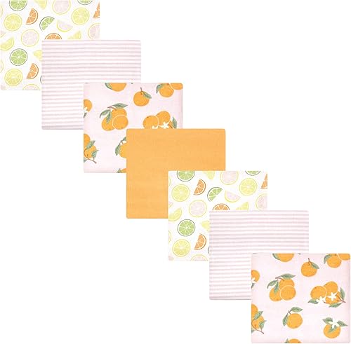 Miniatura 68 de Hudson Baby Paquete de 7 mantas receptoras unisex de franela de algodón para bebé, Dino Friends, talla única Abeja,Azul Verde Dino,Azul