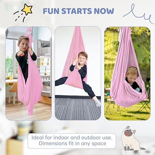 Miniatura 43 de Columpio de terapia para niños con necesidades especiales (hardware incluido) Acurrucarse columpiarse Abrazar interior exterior hamaca ajustable