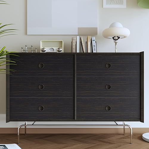 Miniatura 6 de CRE8TIVE Papel tapiz de madera de oro negro de 12 x 354 pulgadas, papel de contacto de grano de madera para encimeras, impermeable, autoadhesivo,