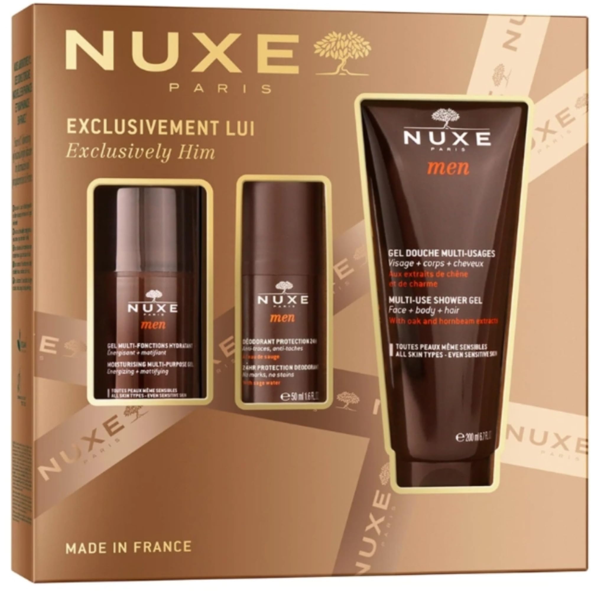 Nuxe Cofre Exclusivo Hombres Gel Hidratante + Desodorante + Gel De Ducha-image