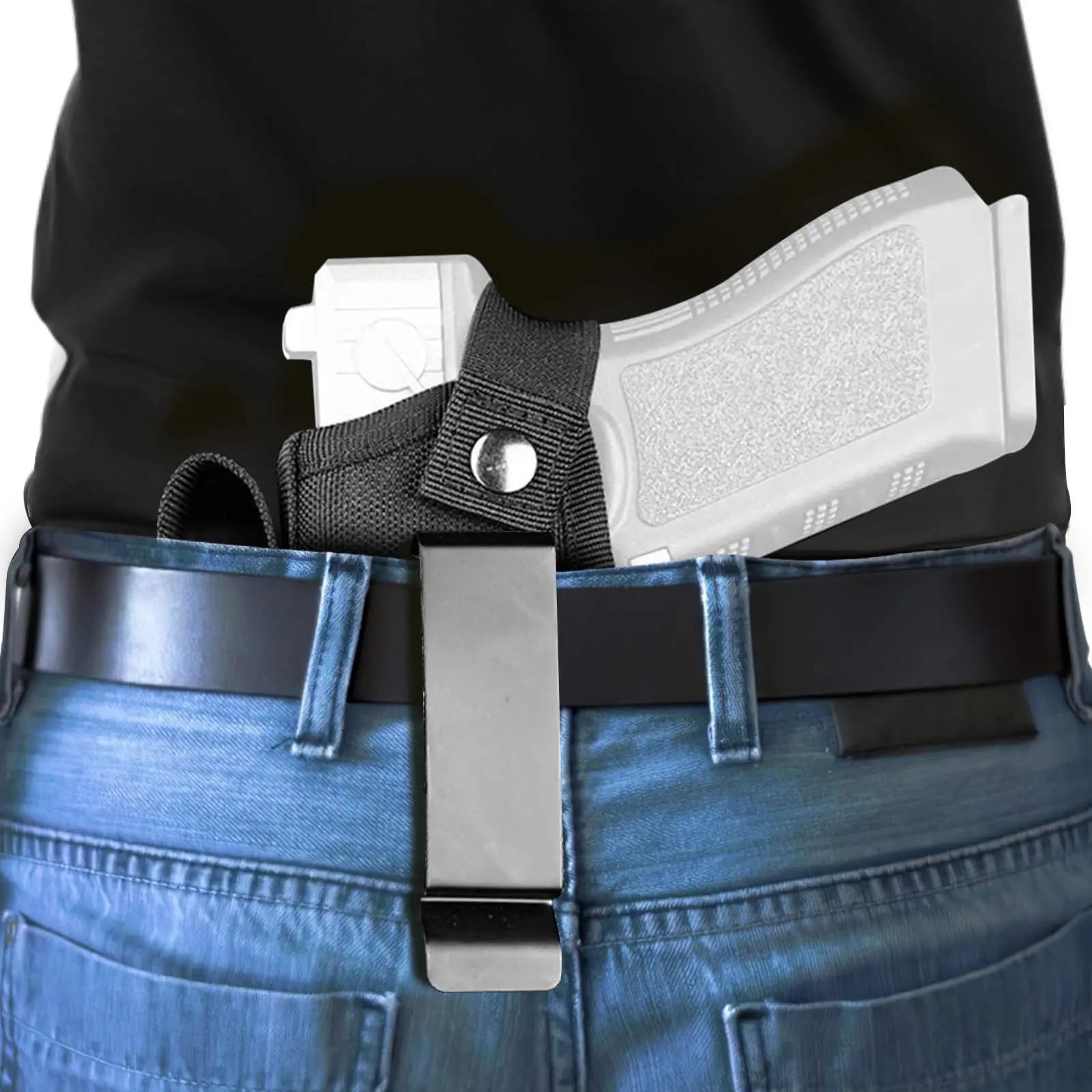 Fondina tattica per pistola Fondina per pistola nascosta Fondina universale per cintura sinistra/destra con porta caricatore per G1ock 17 19 Beretta M9