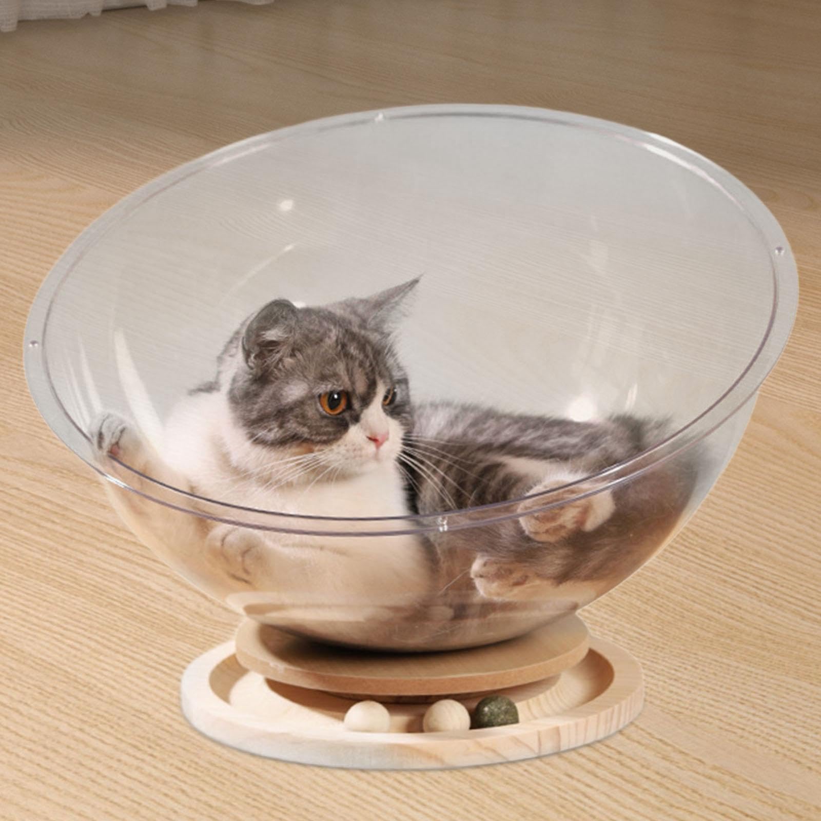Sommerliches Kleintier Zubehör: Gemütliches Katzenbett, Schlafnest und spielerischer Spielspaß für Jede Jahreszeit – universelle, abnehmbare, Klar, XL