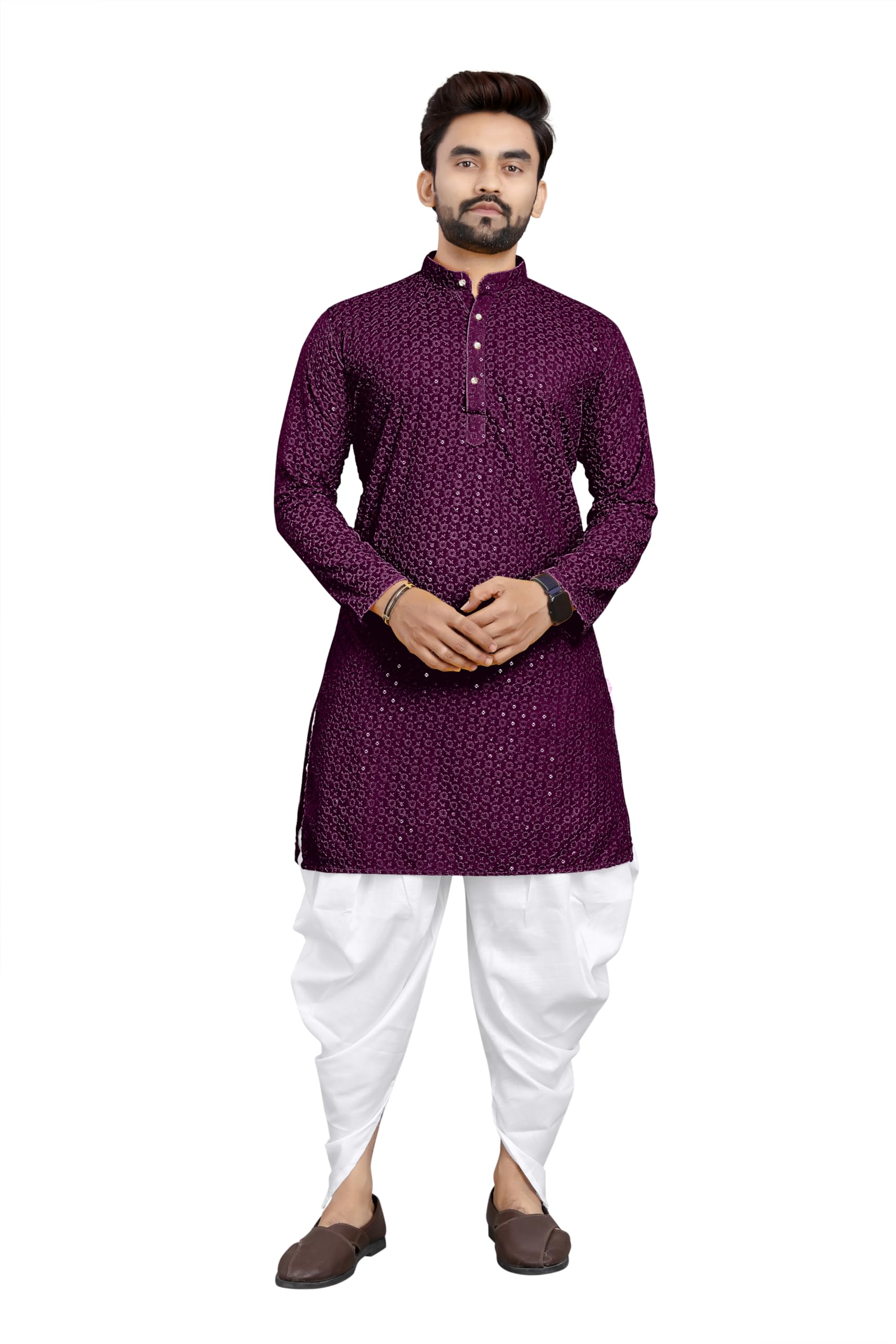 Trustous Tradition Men's Kurta Dhoti Set for Classic Style