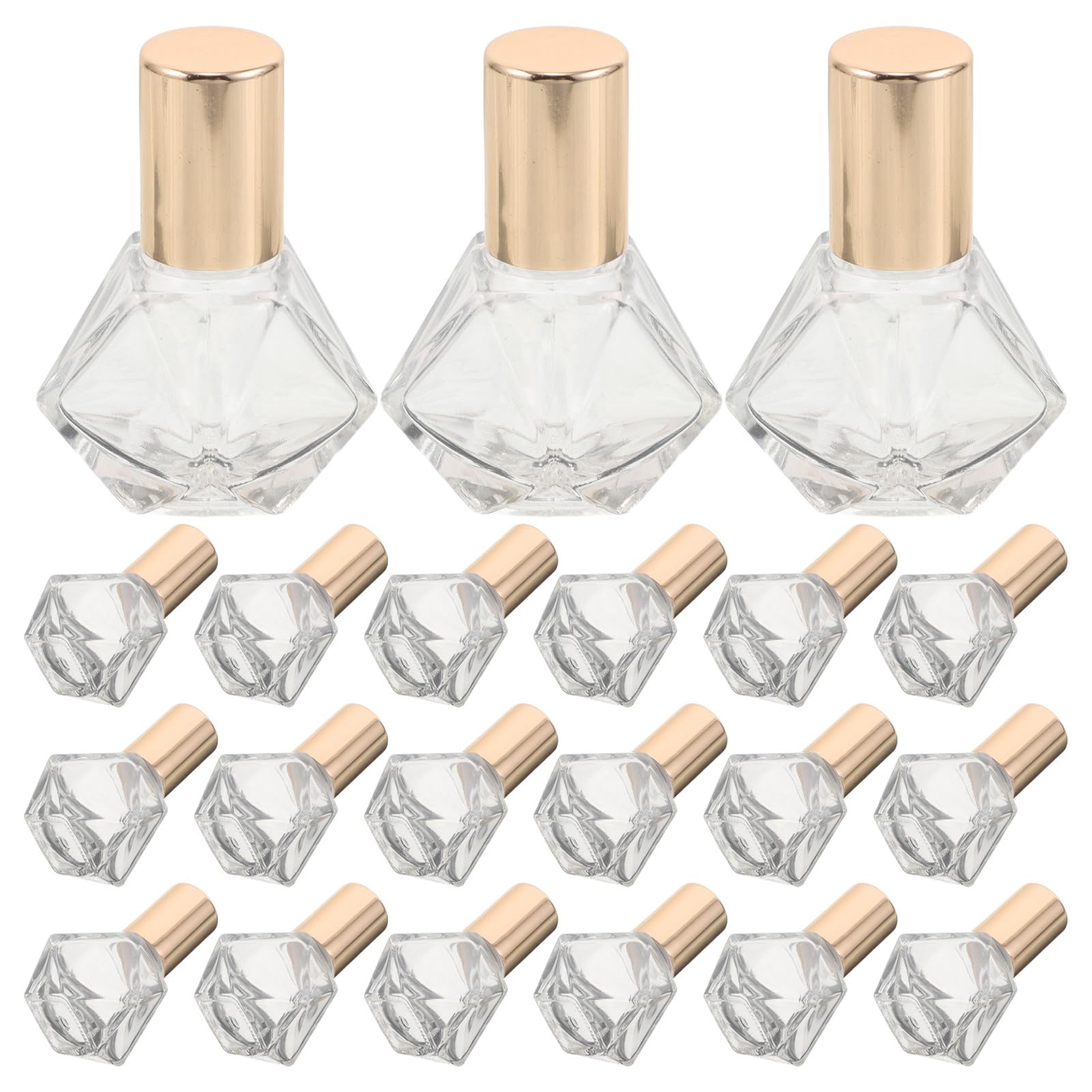 36 flaconi roll-on: flaconi roll-on da 8 ml per oli essenziali - Contenitore in vetro trasparente con sfera e tappo per profumi e aromaterapia
