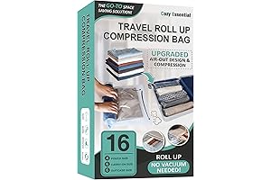 16 Piece Travel Packing Compression Bags