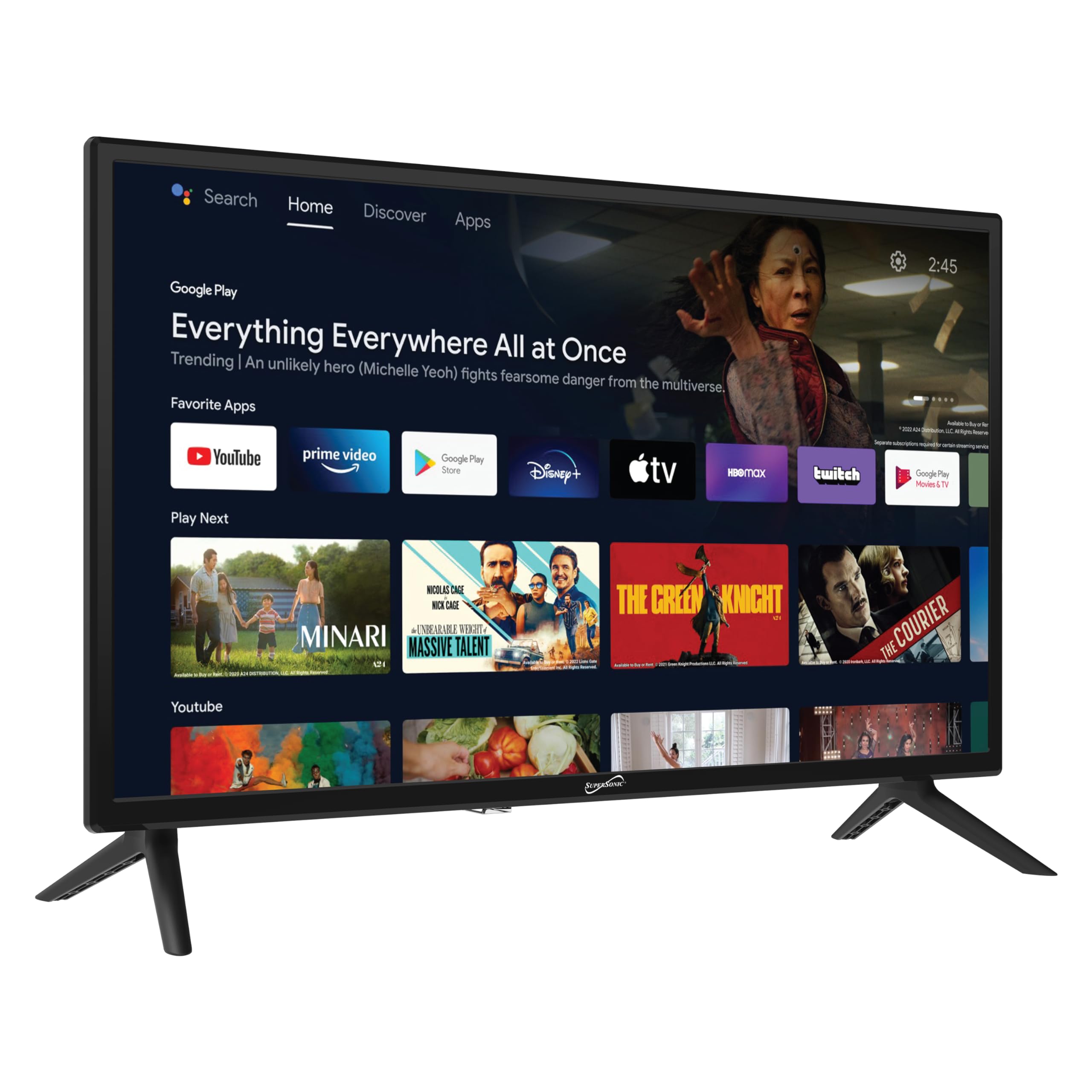 Amazon.com: Supersonic SC-2450GTV-A 24-inch DLED Smart HDTV with